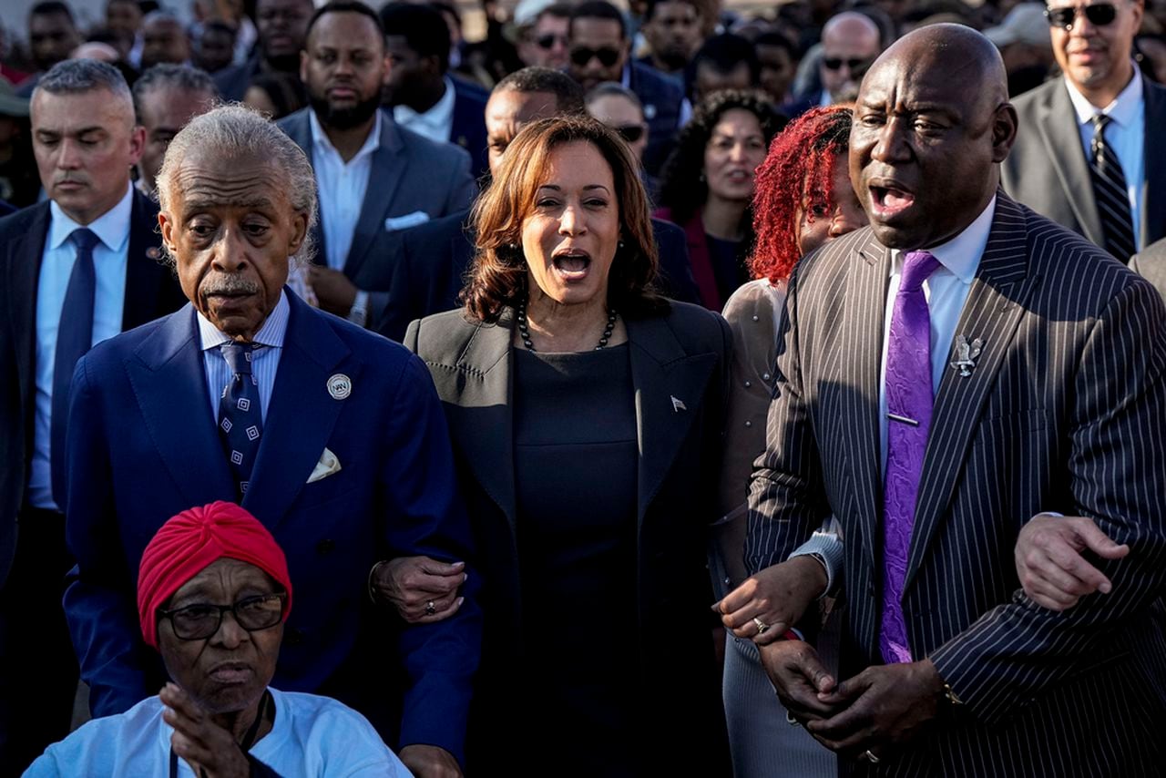 Kamala Harris leads Selma bridge march: ‘Our fight for freedom is not over’