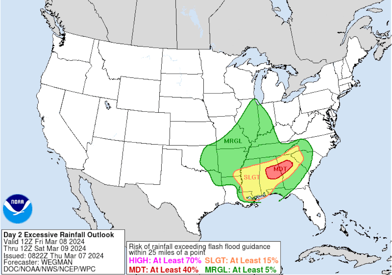 Severe weather and flooding risk grows for Friday